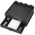 Dacasso Black Leatherette 23-Piece Conference Room Set with Integrated Organizer D1060